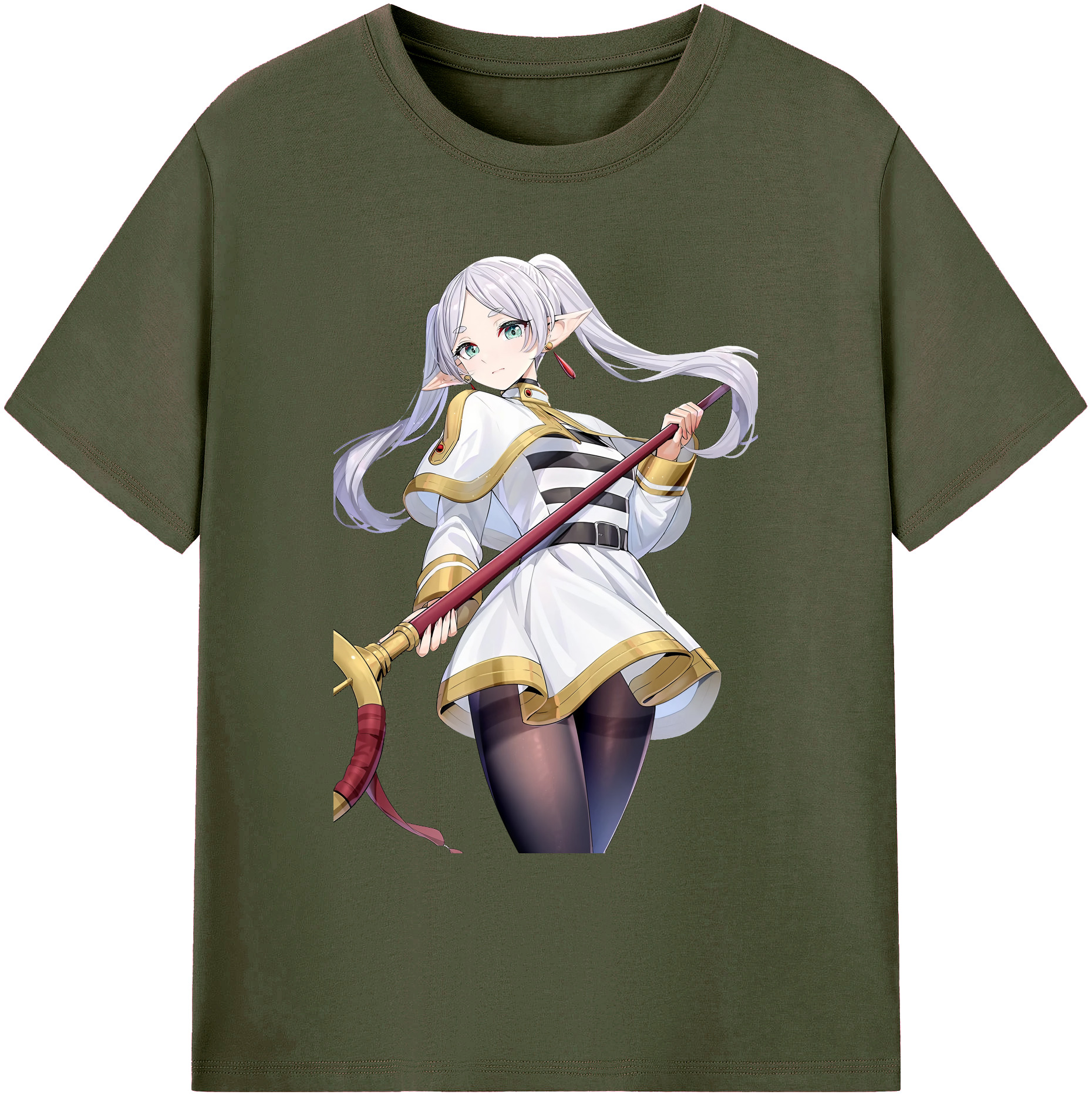 （画像用） 葬送のフリーレン Frieren 綿100％ メンズ半袖Tシャツ｜肌触りやわらか＆通気性